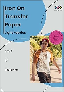 100 Sheets 8.5x11” - Inkjet Iron-on Heat Transfer Paper for White & Light Fabric and T-Shirts - Premium - PPD-1-100