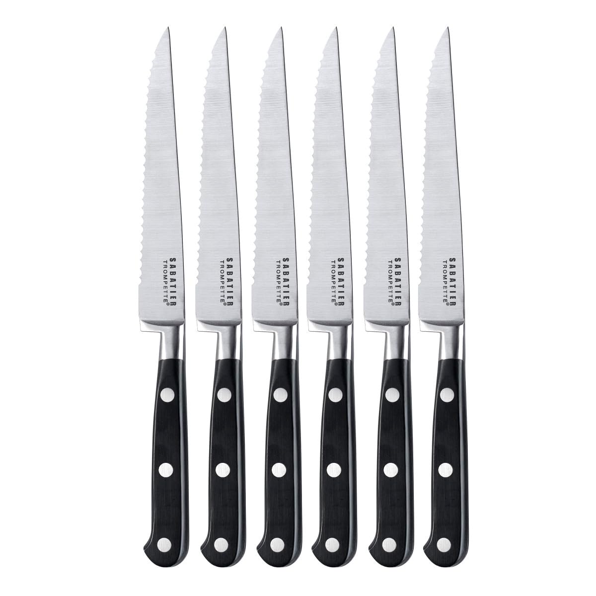 Richardson Sheffield R08000RC22BR1 Sabatier Trompette Steak Knives Set of 6 Silver