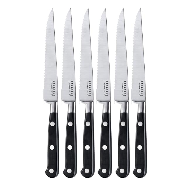 Richardson Sheffield R08000RC22BR1 Sabatier Trompette Steak Knives Set of 6 Silver
