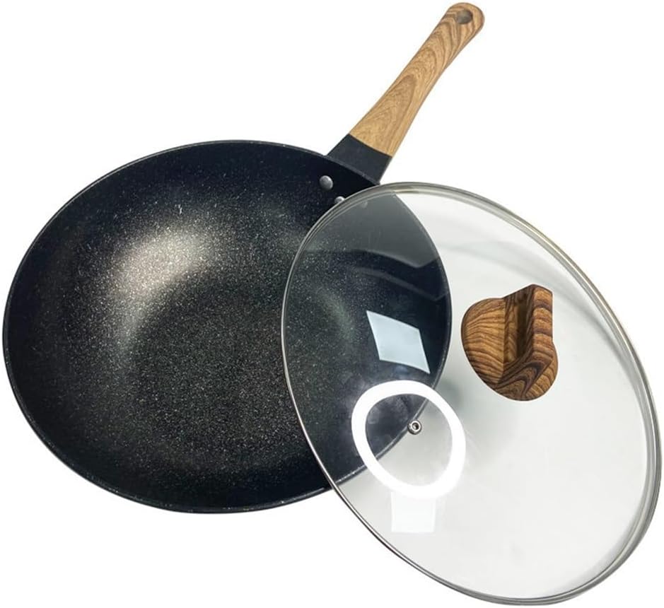 Wheat Stone Non-stick Pan Wok Household Smokeless Gas Cooker Induction Universal