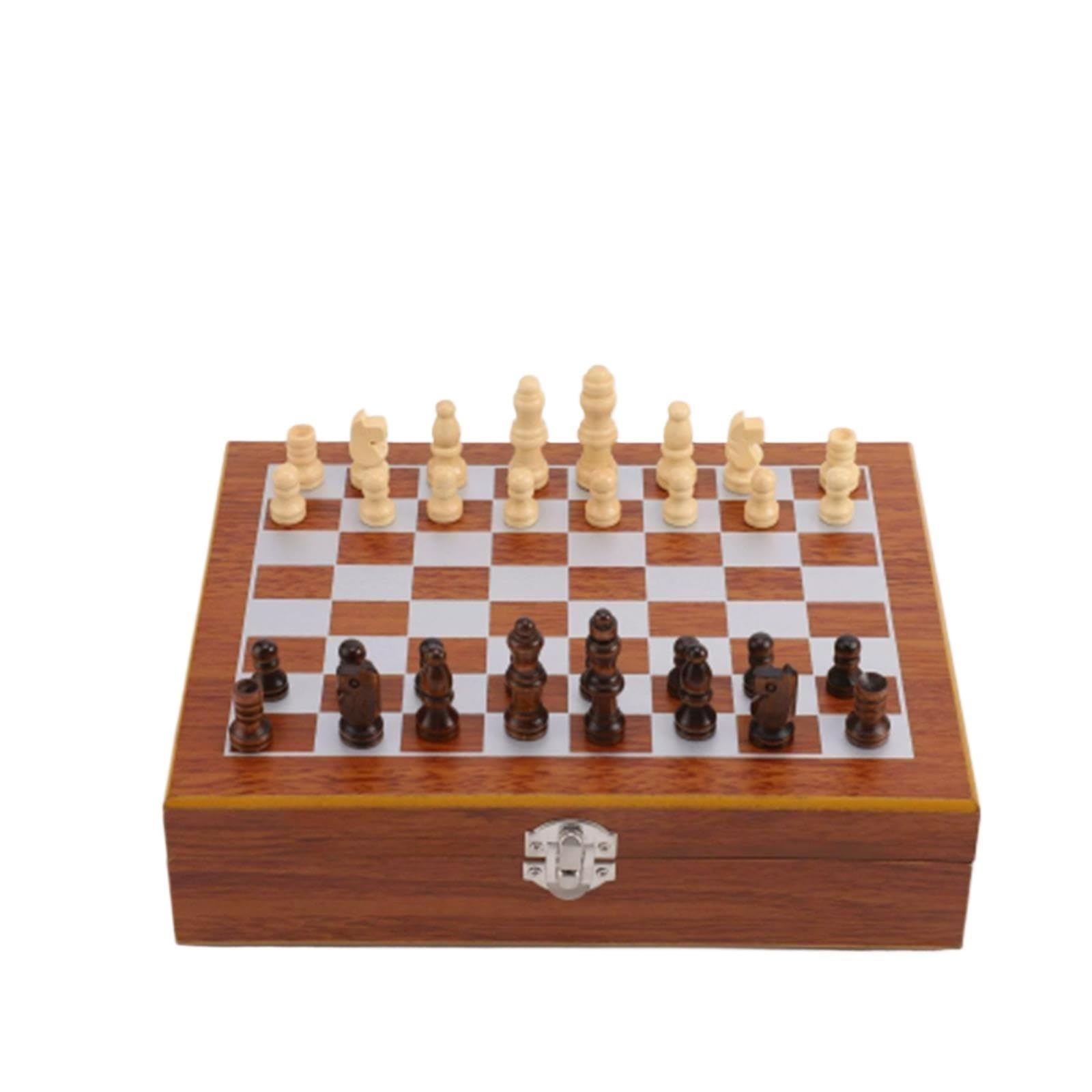 Coffret Cadeau échecs et flasque, étui de Rangement en Bois échecs