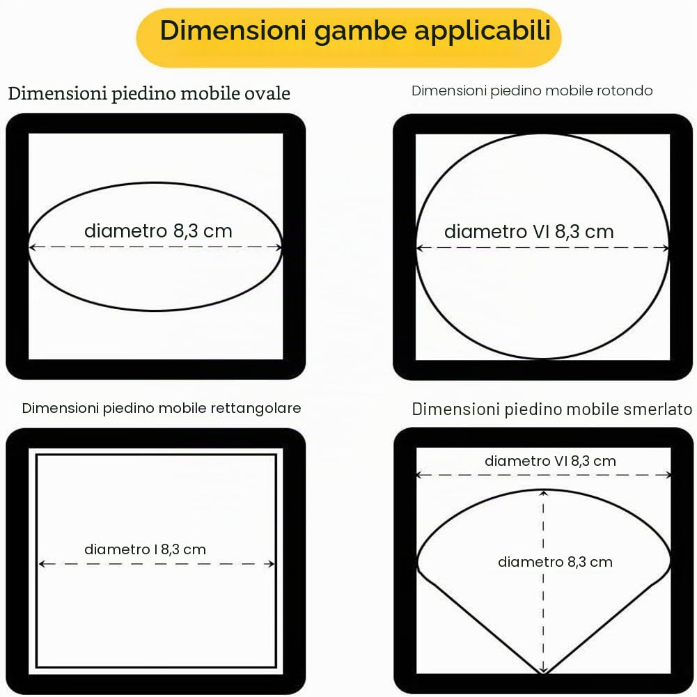 Uping Rialzi per Letto Rialzi per Mobili Alzare Letto Aggiungi Altezze Regolabili di 7 CM o 14 CM (Nero)