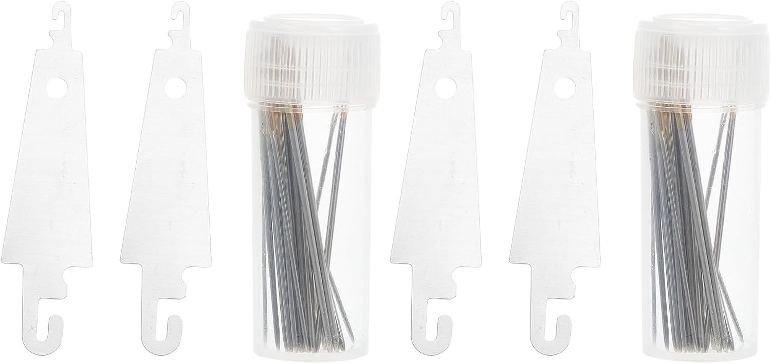 TOKIDNY Self Threading Embroidery Needles Set 2 Packs with Sizes 22#24#26, Gold Eye Cross Stitch Needles for Hand Sewing and Knitting, Sewing Accessories for Crafts and DIY
