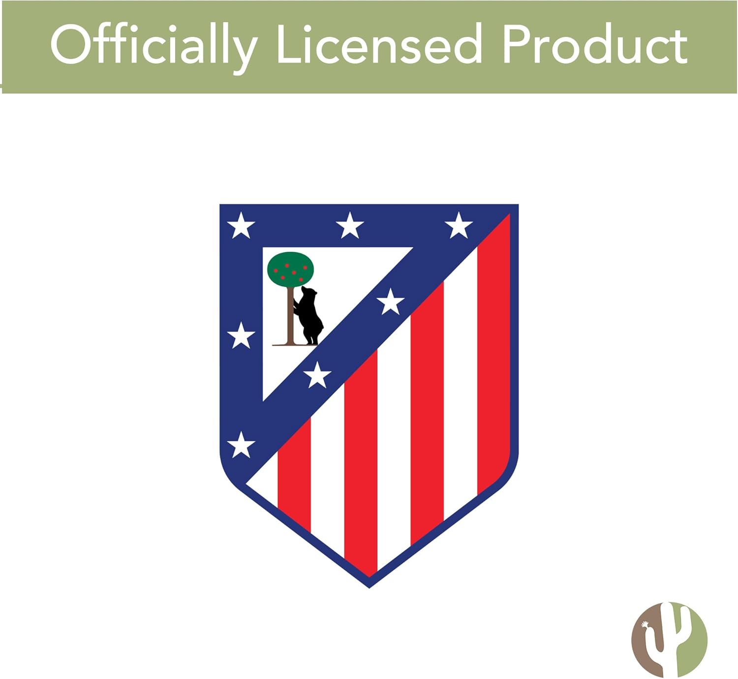 Desert Cactus Atletico Madrid Flag - 3 x 5 Feet Atleti Los Colchoneros Football Soccer Banner, Indoor/Outdoor Durable Fabric, 100% Polyester Design(F)