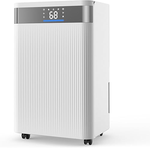 VEVOR Deshumidificador de 35 pintas para el hogar y el sótano, cobertura de 2500 pies cuadrados, manguera de drenaje para uso comercial e