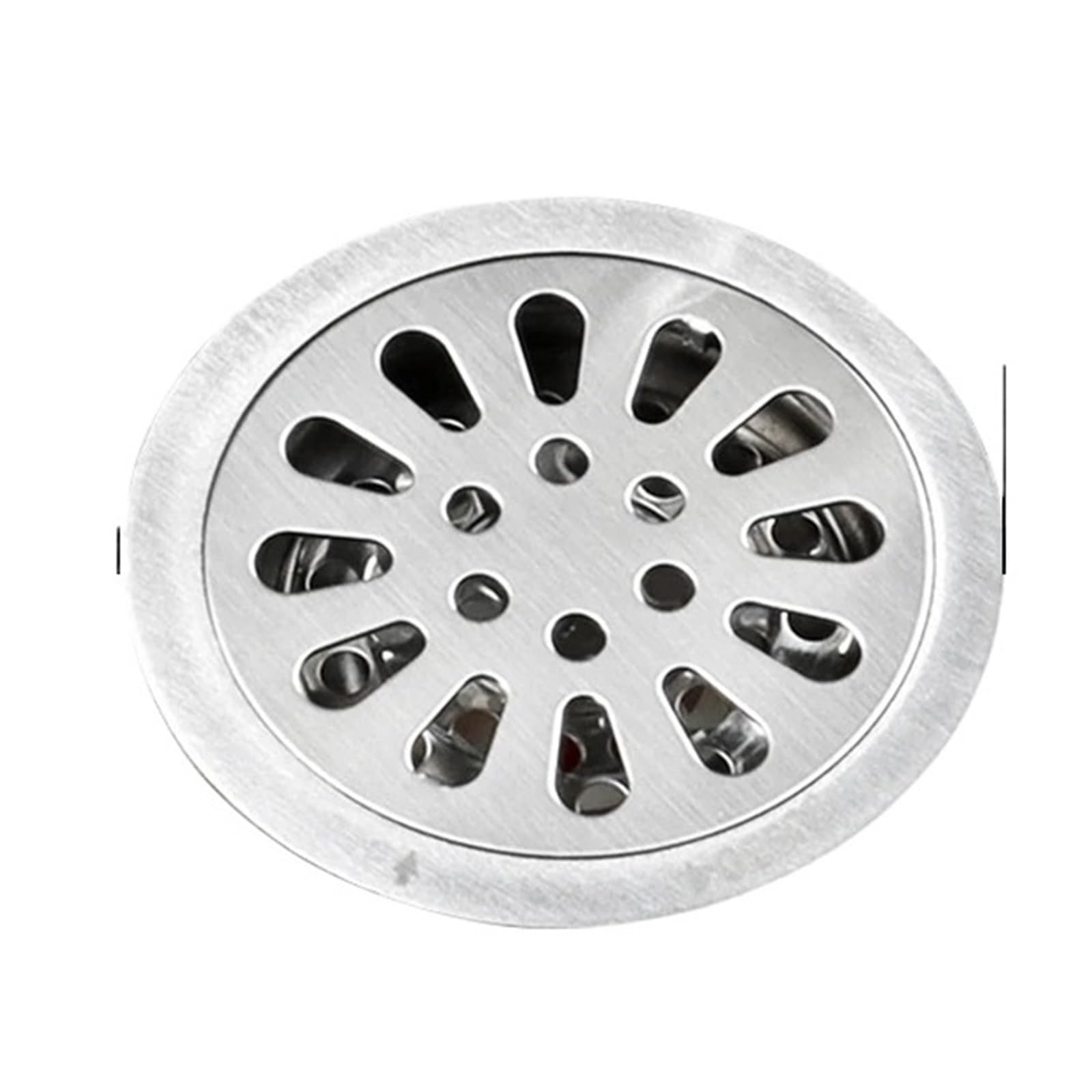 Drain de sol pour machine à laver et douche au design noir brossé