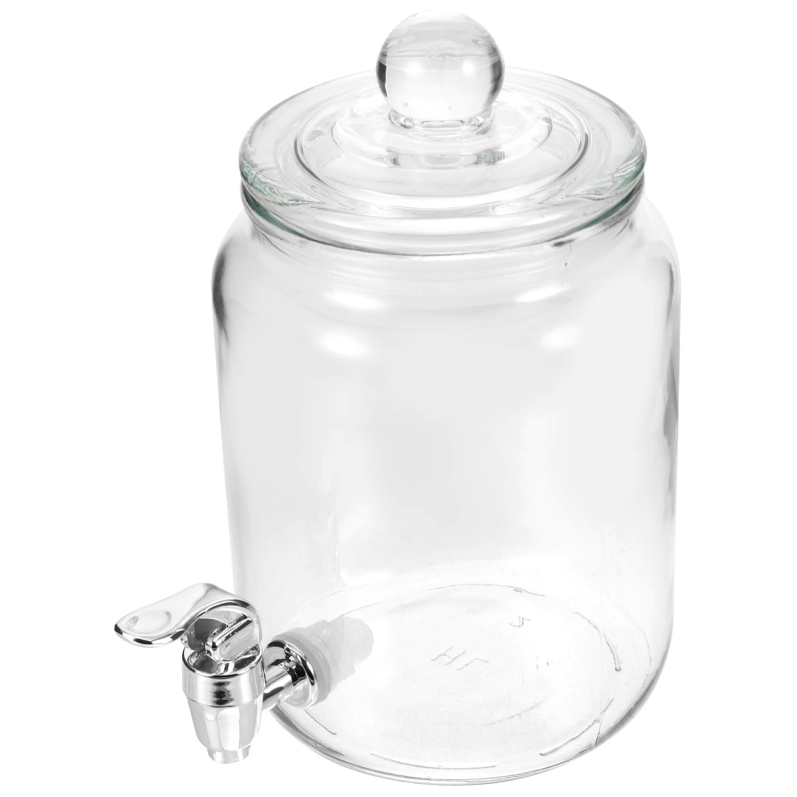 NOLITOY Getränkebehälter aus Glas mit Zapfhahn Weinkrug zur Weinaufbewahrung Klares Design und Praktisches Volumen für Haushalt und Saftlagerung