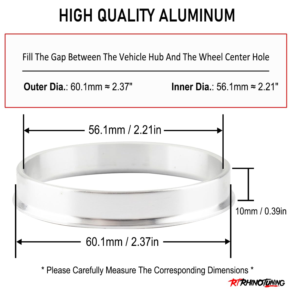 XUKEY Alu Zentrierringe 66,6 Auf 57,1mm - 4 Stück Für Auto Felgen