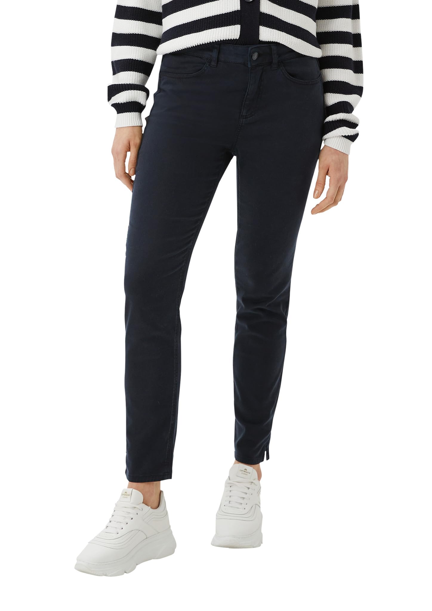 Comma Satinhose mit Skinny Leg