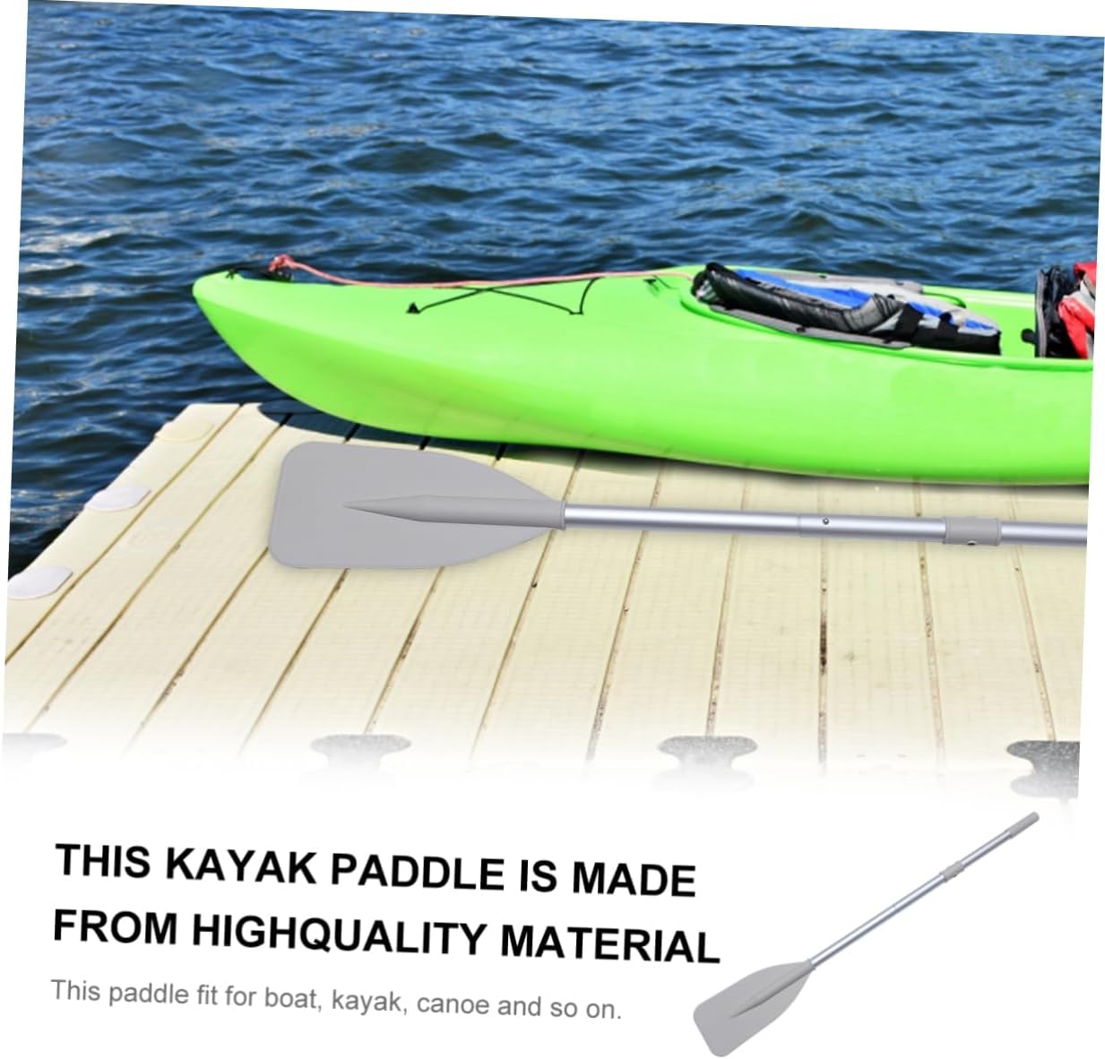 Totority 1pair Kayak Paddle Detachable Aluminum Alloy Oars for Canoeing and Boating Lightweight and Portable Grey Color for Outdoor Water Sports