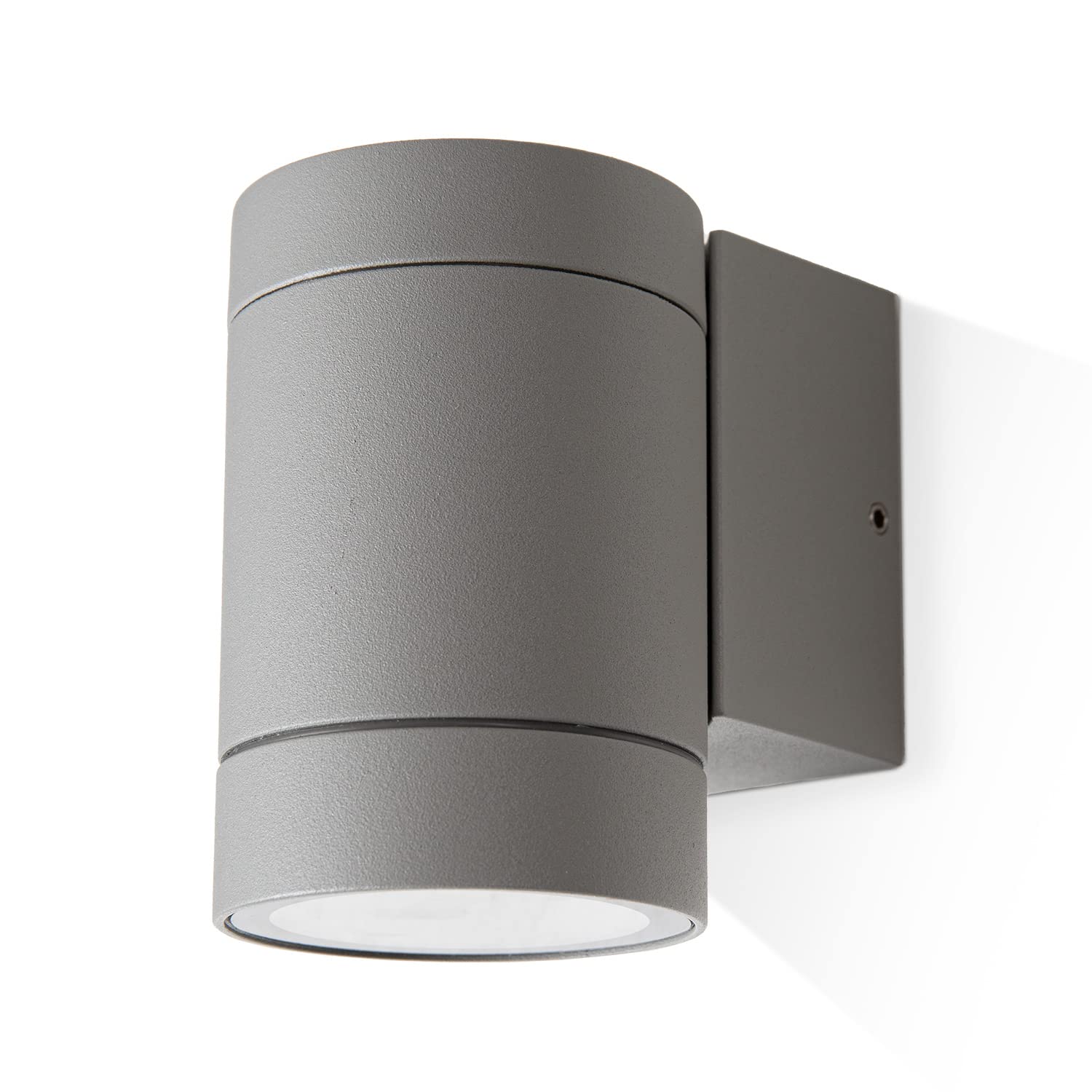 Paco Home Wandlampe Innen Aussen Aussenleuchte Wandleuchte Outdoor Wandbeleuchtung Gartenhaus Modern Garten IP54 3000K, Farbe:Silber Grau, Leuchtentyp___Technologie:Typ 1-1x GU10