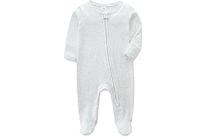 Mona Vie Unisex Baby Boy and Girl Zipper Footie Pajama