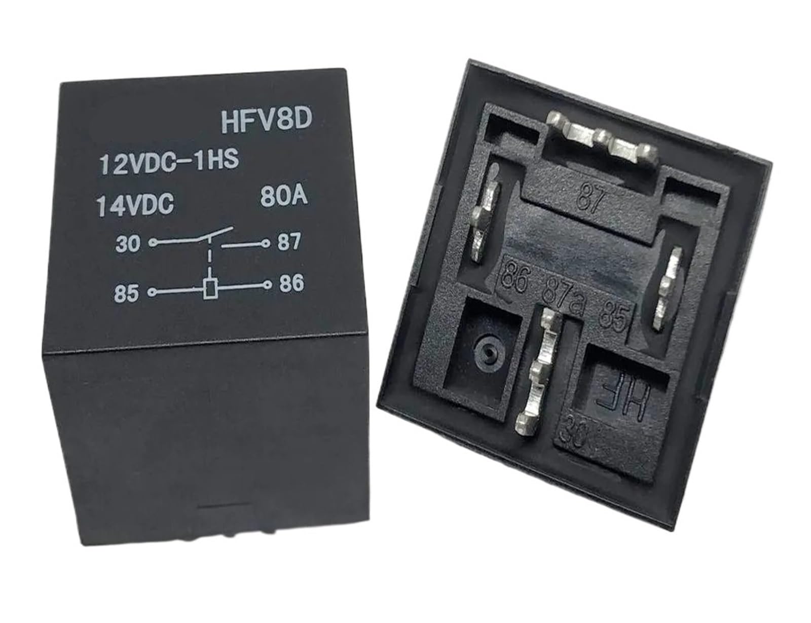 Relé HFV8D 12V de 4 pines para sustitución de piezas eléctricas 3