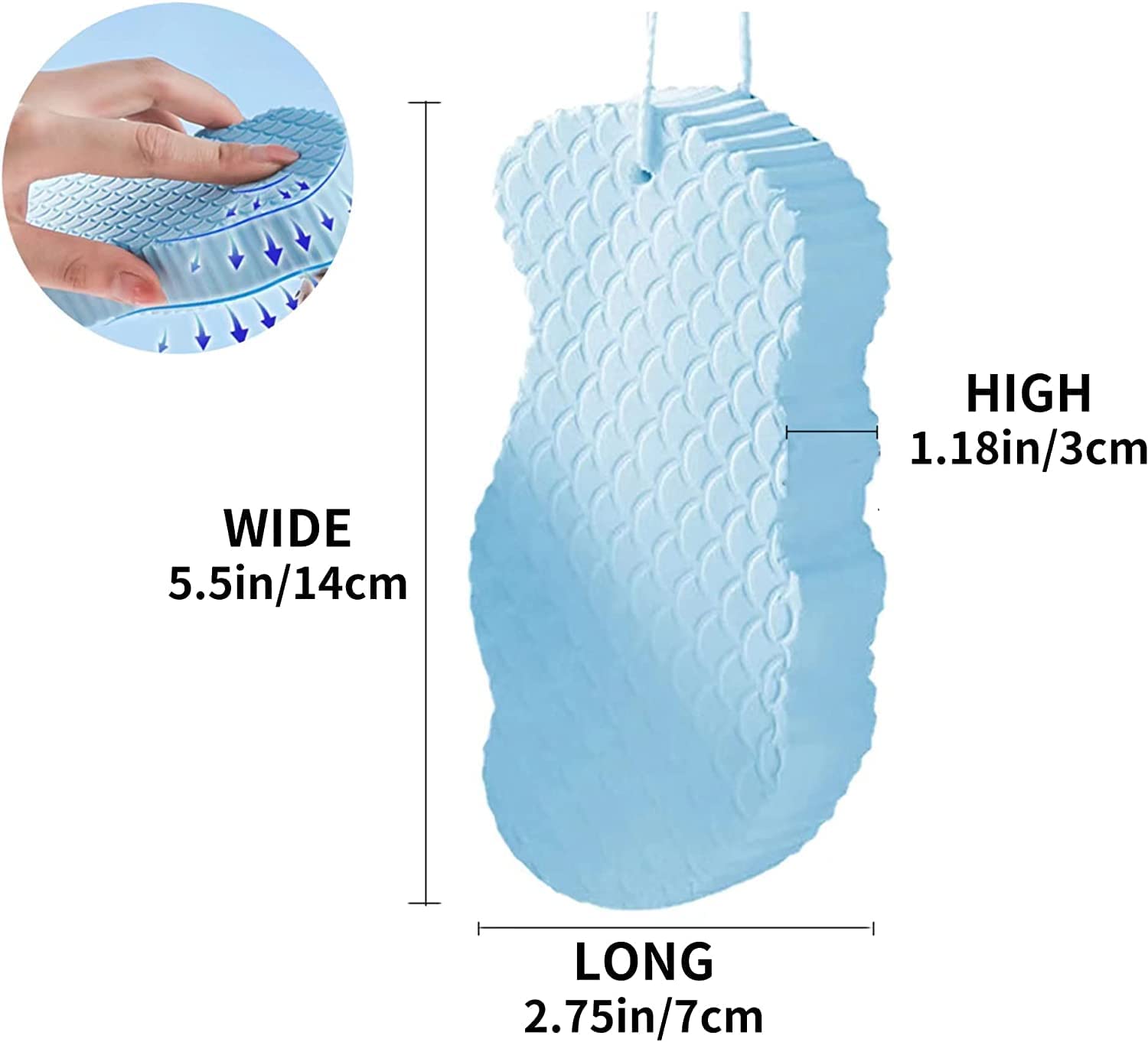 SILENCIO Ultra Soft Bath Body Shower Sponge, Magic Bath Sponge Dead Skin Remover, Super Soft Exfoliating Sponge for Adults Children and Pregnant Women (Multicolor) - Image 7 thumbnail