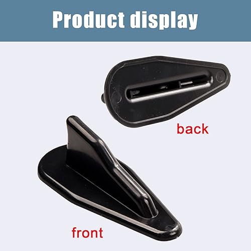 Miniatura 5 de cueclue Juego de 10 antenas de aleta de tiburón para automóvil, divisor de canards de parachoques trasero, alerón universal adhesivo para techo,