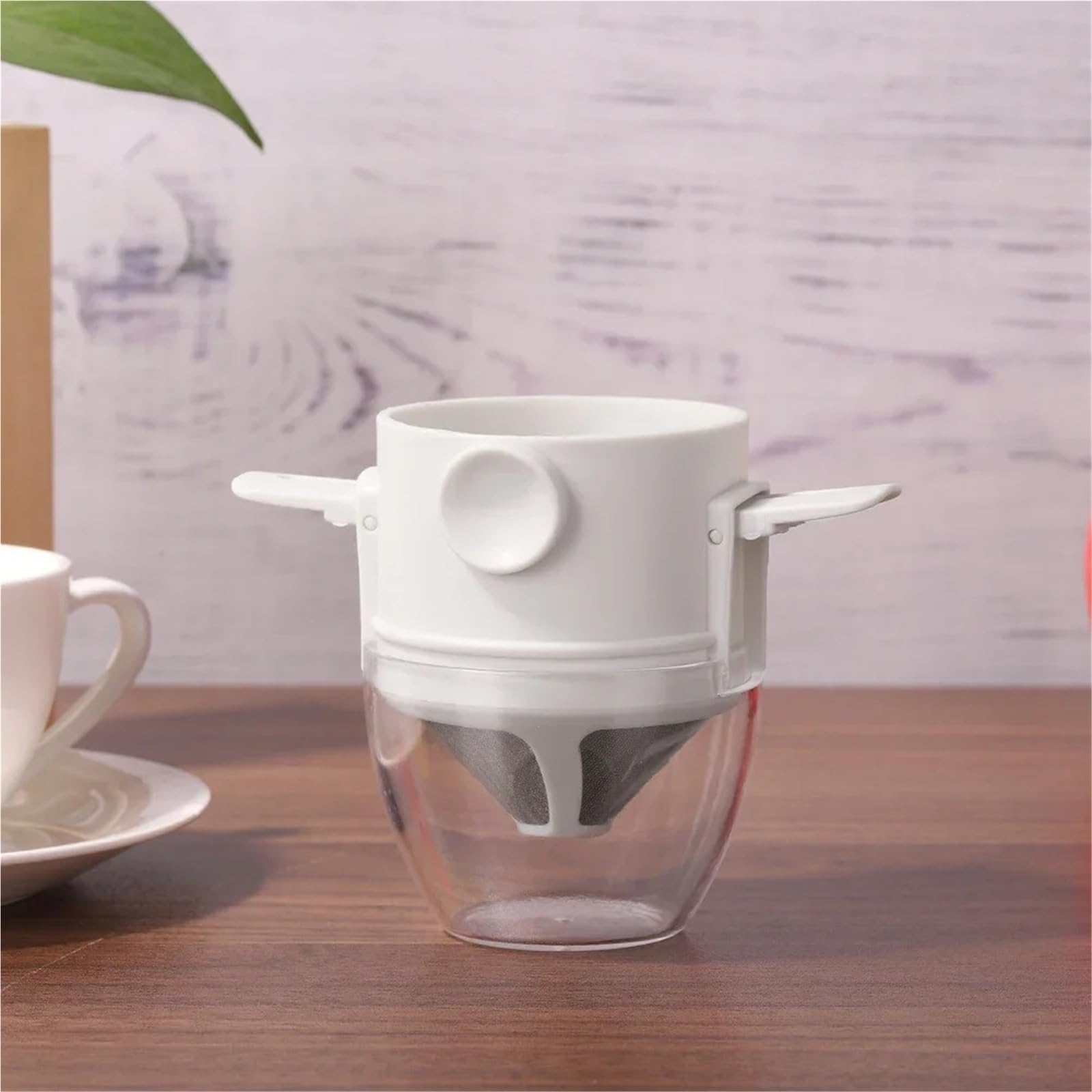 Produttore di filtri da caffè portatile pieghevole in acciaio inox, supporto da tè a goccia, riutilizzabile, senza carta, per versare (colorful)