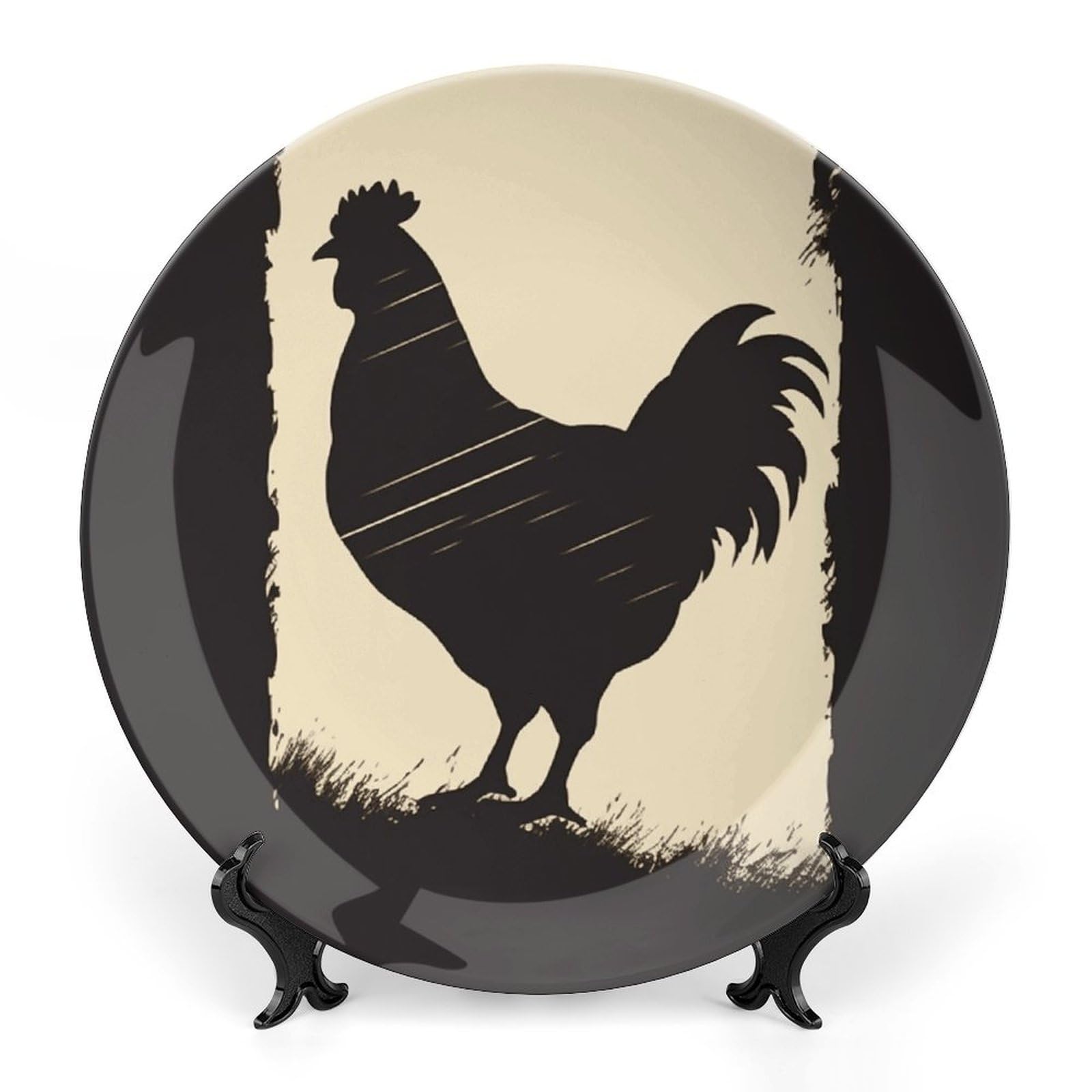 Assiettes en porcelaine anglaise 25,8 cm style ferme pour dessert et salade