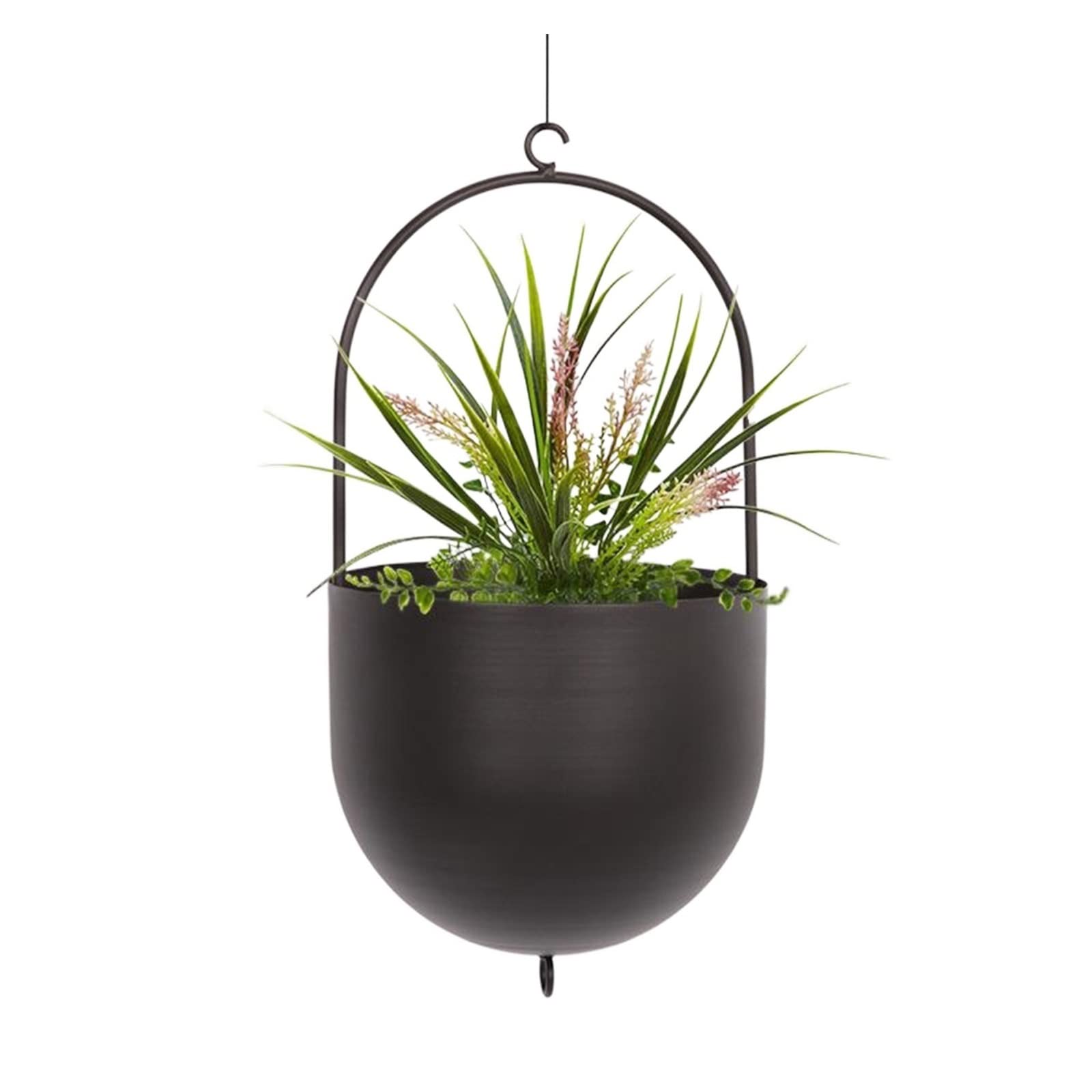 HASMI Jardiniere Balcon Jardinière Suspendue en métal balançoire Pot de Fleur Porte-Plante avec Crochet for Petite décoration succulente Balcon Salon Pot Suspendu Plante Interieur