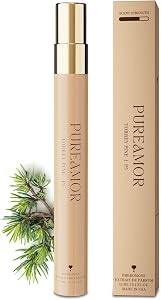 PUREAMOR Pheromone Perfume for Women, Torrey Pine Extrait de Parfum - Long Lasting Fresh Woody Pine & Cedarwood Scent, 30% High Concentration, Travel Size Fragrance Spray, 0.4 oz / 12ml