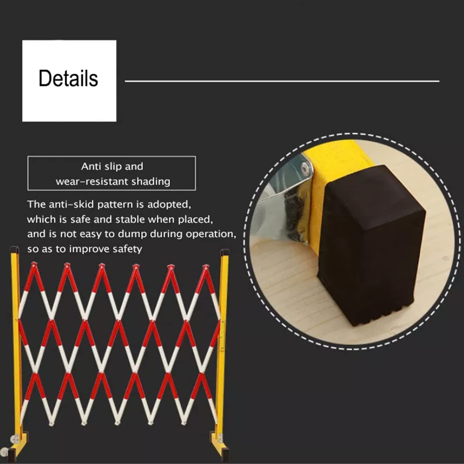 Clôture de signalisation rétractable – Filet de sécurité extensible avec bandes réfléchissantes, bleu/blanc, 1,2 x 2,5 m, parfait pour les événements de construction et la sécurité publique