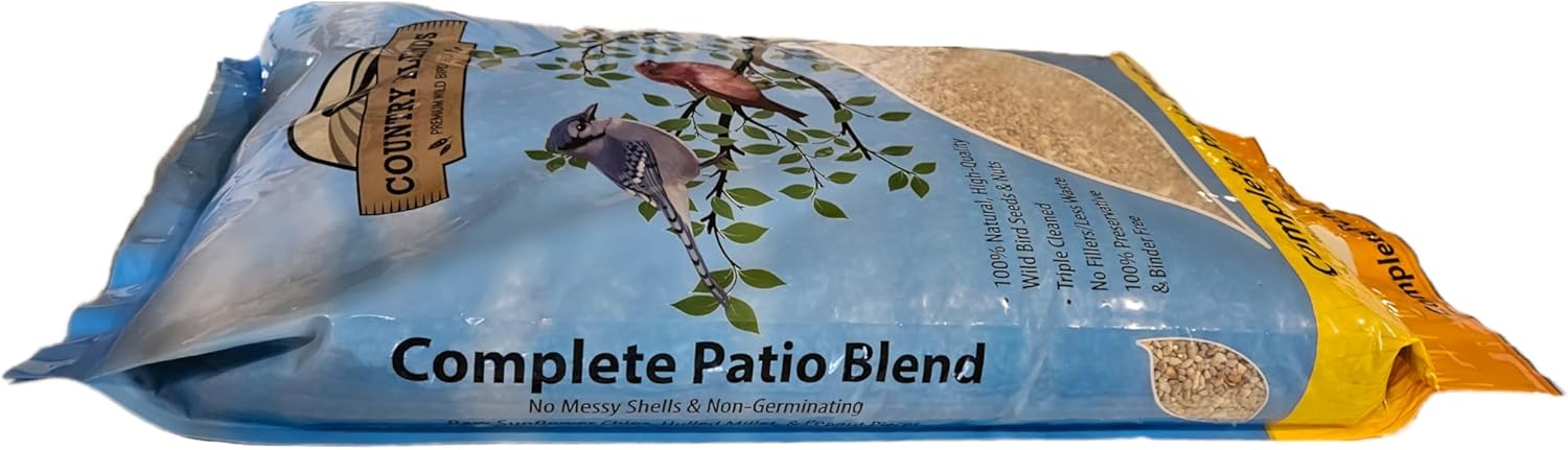 Complete Patio Blend, 20 lbs Bag - Wild Bird Food Seed and Nut Mix