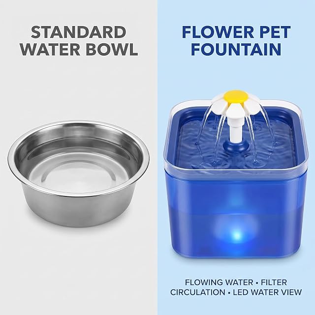 Foto 5 de 8 de Boquilla de repuesto para fuente de agua para mascotas, flor amarilla para cabeza para fuente de gato