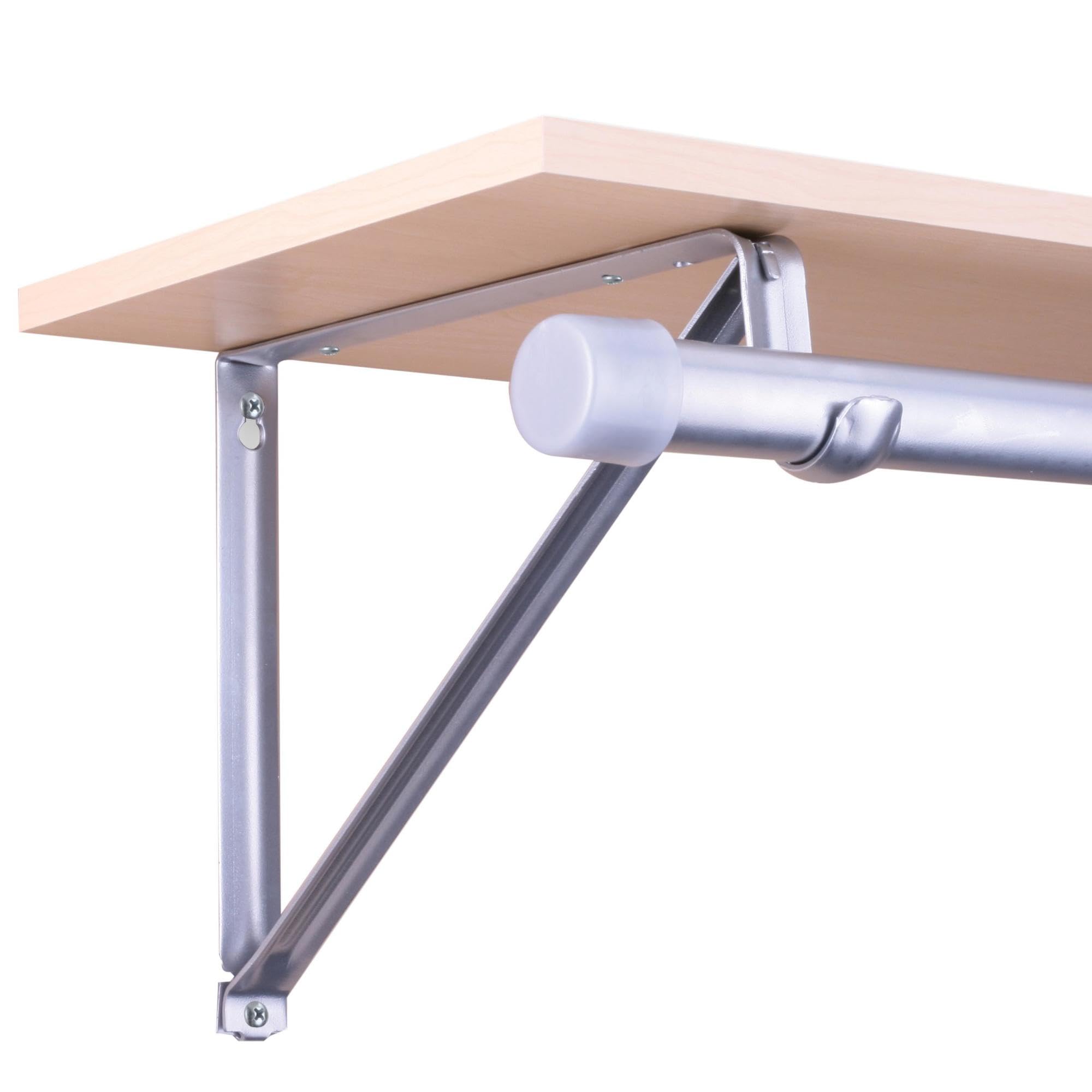 Snapklik.com : Knape & Vogt Closet-Pro Wall-Mounted Shelf And Rod Bracket