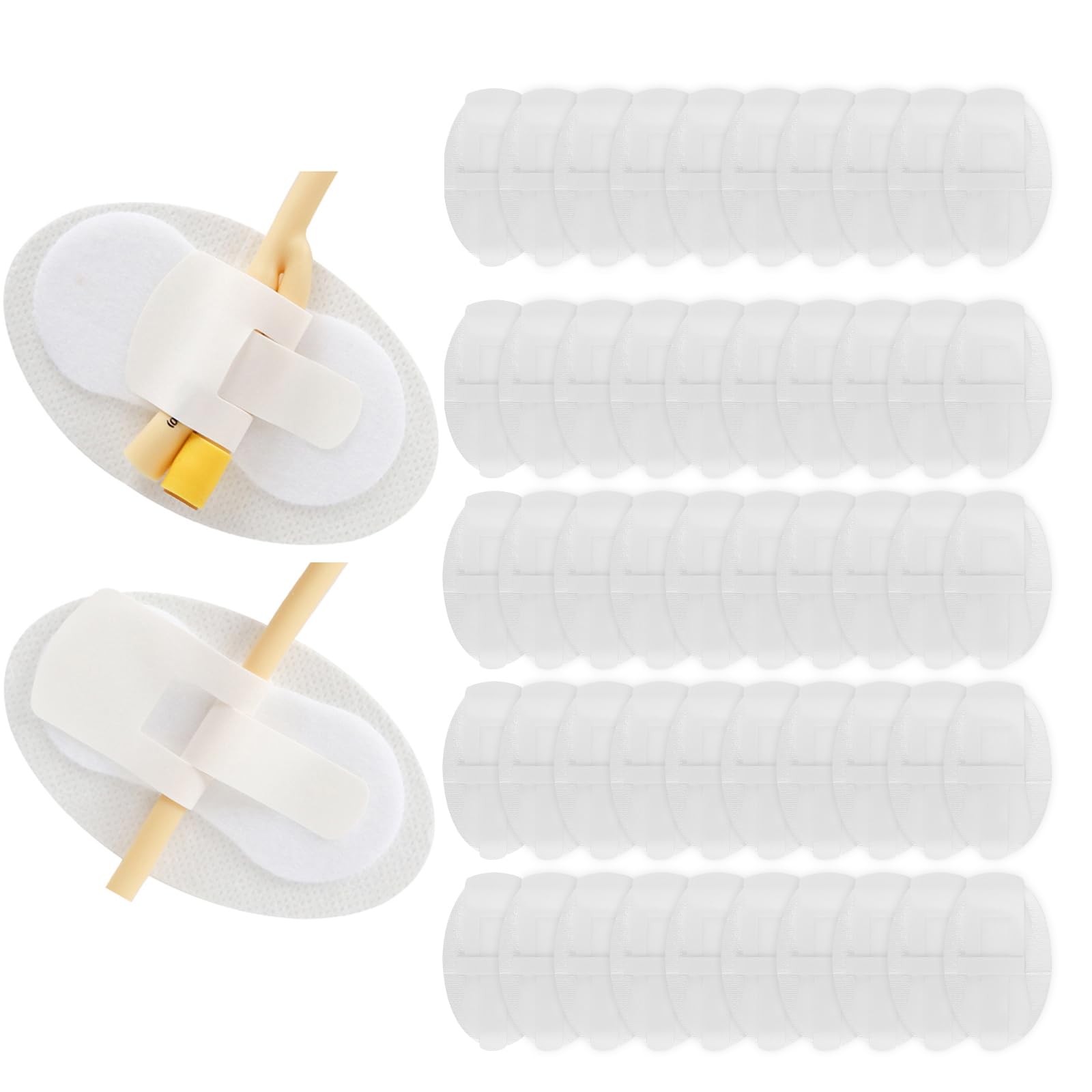 50 PCS Catheter Stabilization Devices, Catheter Urinary Leg Bag Legband Holder Legband Holder Sticker, Leg Band Urinary Stabilizer Adhesive Sticker Patch Accessories Foley Catheter Leg Anchor Bandages