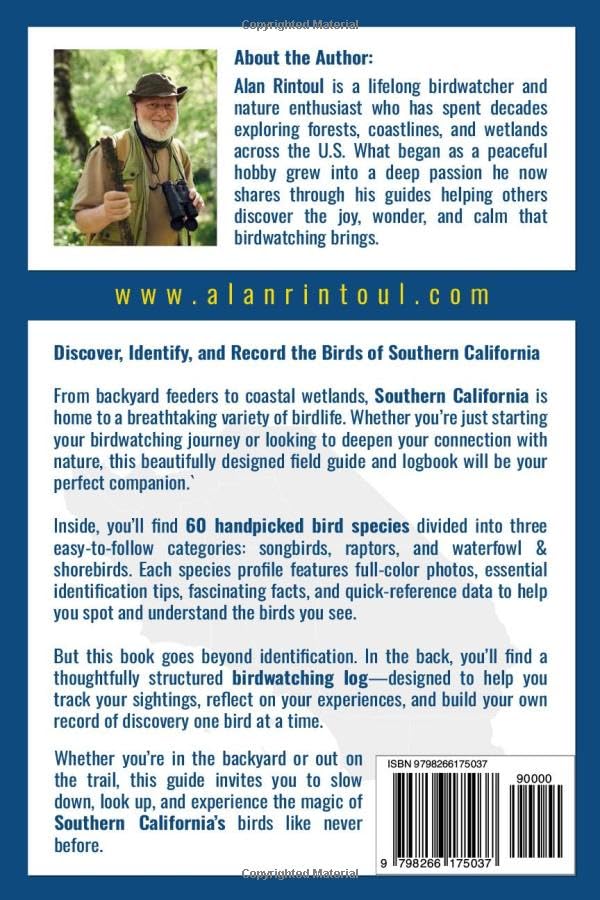 Birds of Southern California Field Guide and Logbook: An Essential Birdwatching Guide with Identification Tips for 60 Common Bird Species in Southern California - Image 2