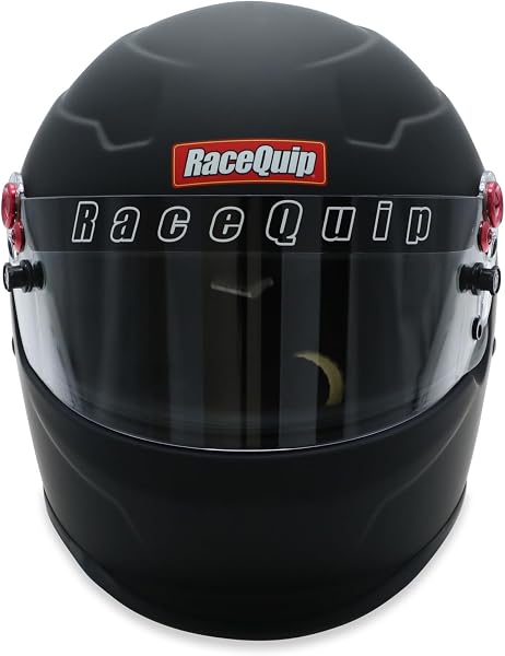 Racequip Helmet, Pro25, Full Face, Snell SA2025, Head and Neck Support Ready, Flat Black, Large, Each - 2