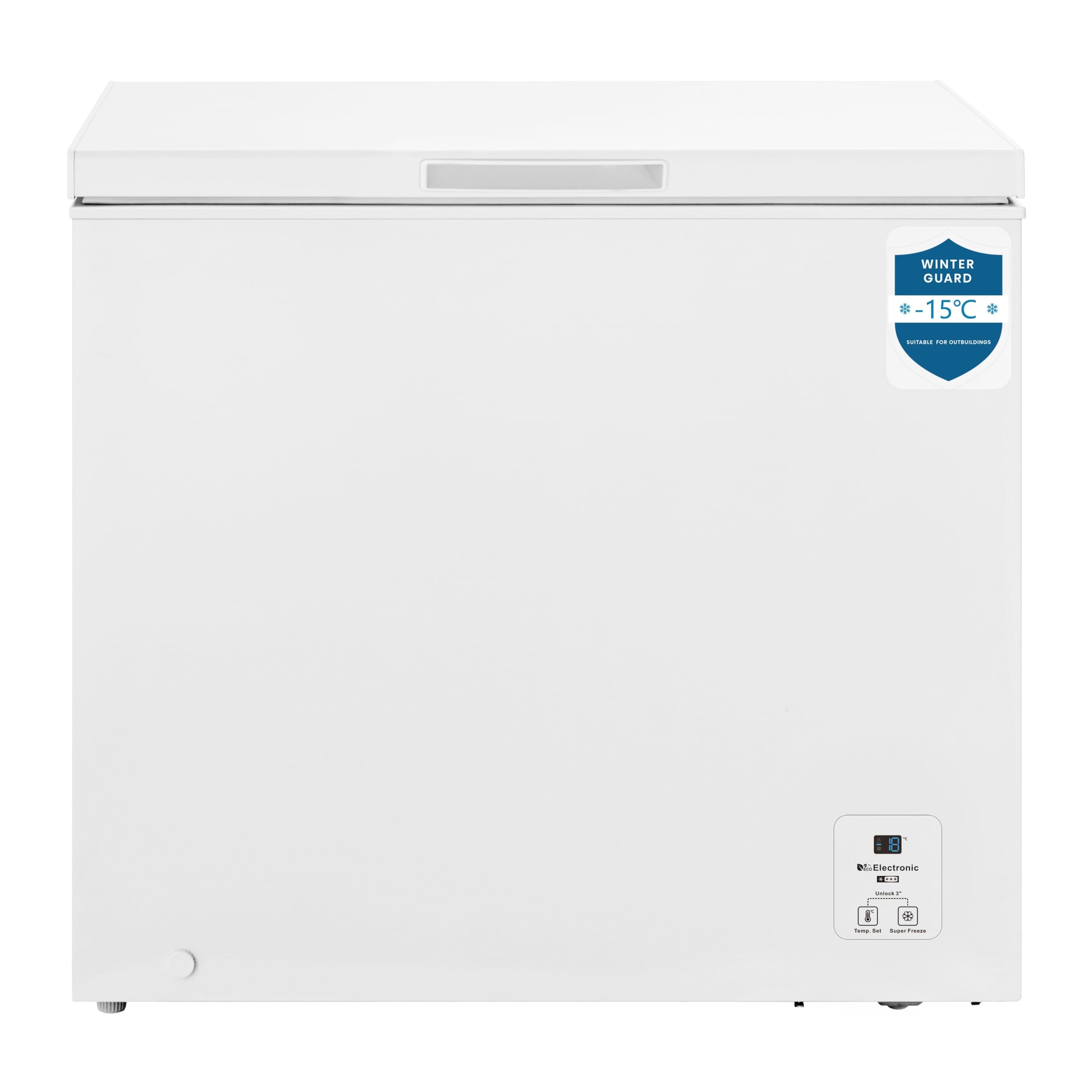 Teknix CH420 Freestanding Chest Freezer - 420L Capacity - Suitable for Garages, Outbuildings and Sheds - Refrigeration Mode - Temperature Control - 4 Star Freezer Rating - E Energy - White — view 12