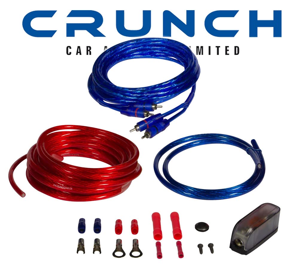 Crunch CRK10 | 10 mm² Verstärker-Anschluss-Set - Kabelset 5 m mit Cinchkabel