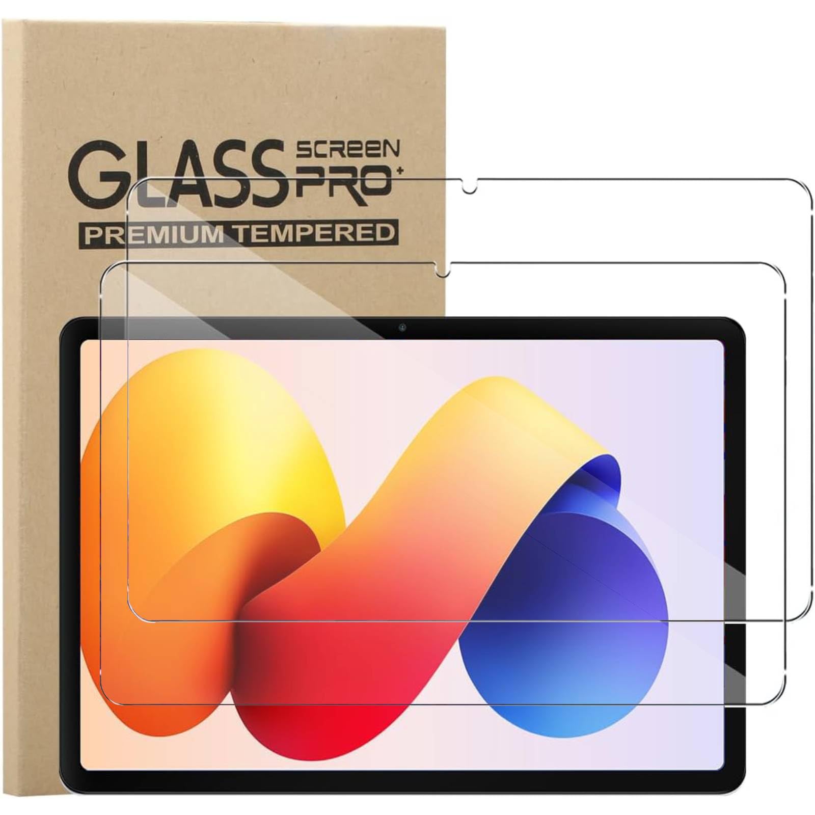2Pack Screen Protector Compatible with Xiaomi Redmi Pad 2 Pro 12.1" 2025 Film, HD Clarity 9H Tempered Glass Screen Film Scratch Resistant Bubble Free Screen Protector for Redmi Pad2 Pro 12.1"