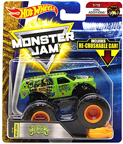 2018 Hot Wheels Monster Jam Epic Additions 7/15 - Jester includes Re-Crushable Car!
