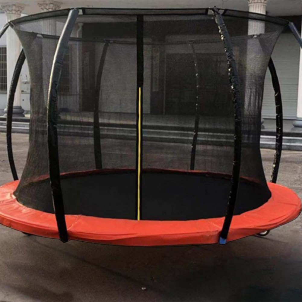 Siatka bezpieczeństwa 305/366/427 cm, zamiennik do trampoliny, siatka bezpieczeństwa do wewnątrz, z zamkiem błyskawicznym i klamrami, ochrona trampoliny ogrodowej, pasuje do sprężyn 6/8, wysokość 170