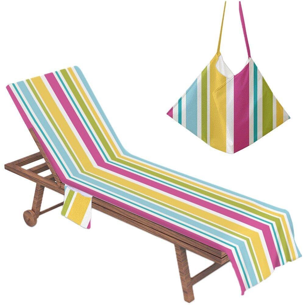 Serviettes de lit de bronzage anti-glisse pour transat de piscine