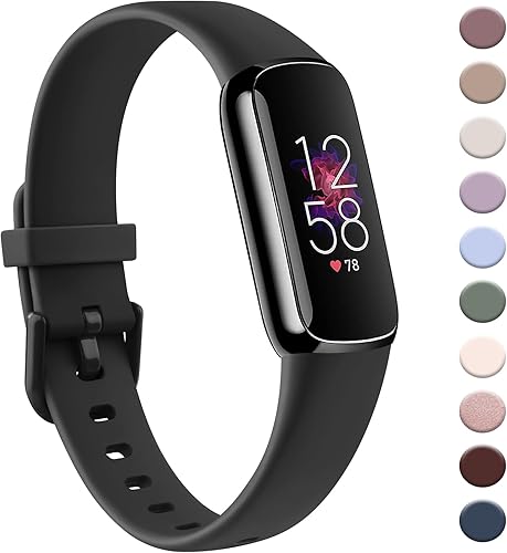 AK Correa deportiva compatible con bandas Fitbit Luxe para mujeres y hombres, correas deportivas de repuesto de silicona suave para Fitbit Luxe