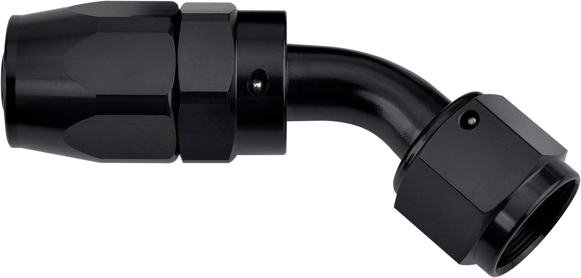 EVIL ENERGY 8AN 45 Degree Swivel Hose End Fitting for Braided Fuel Line Aluminum Black
