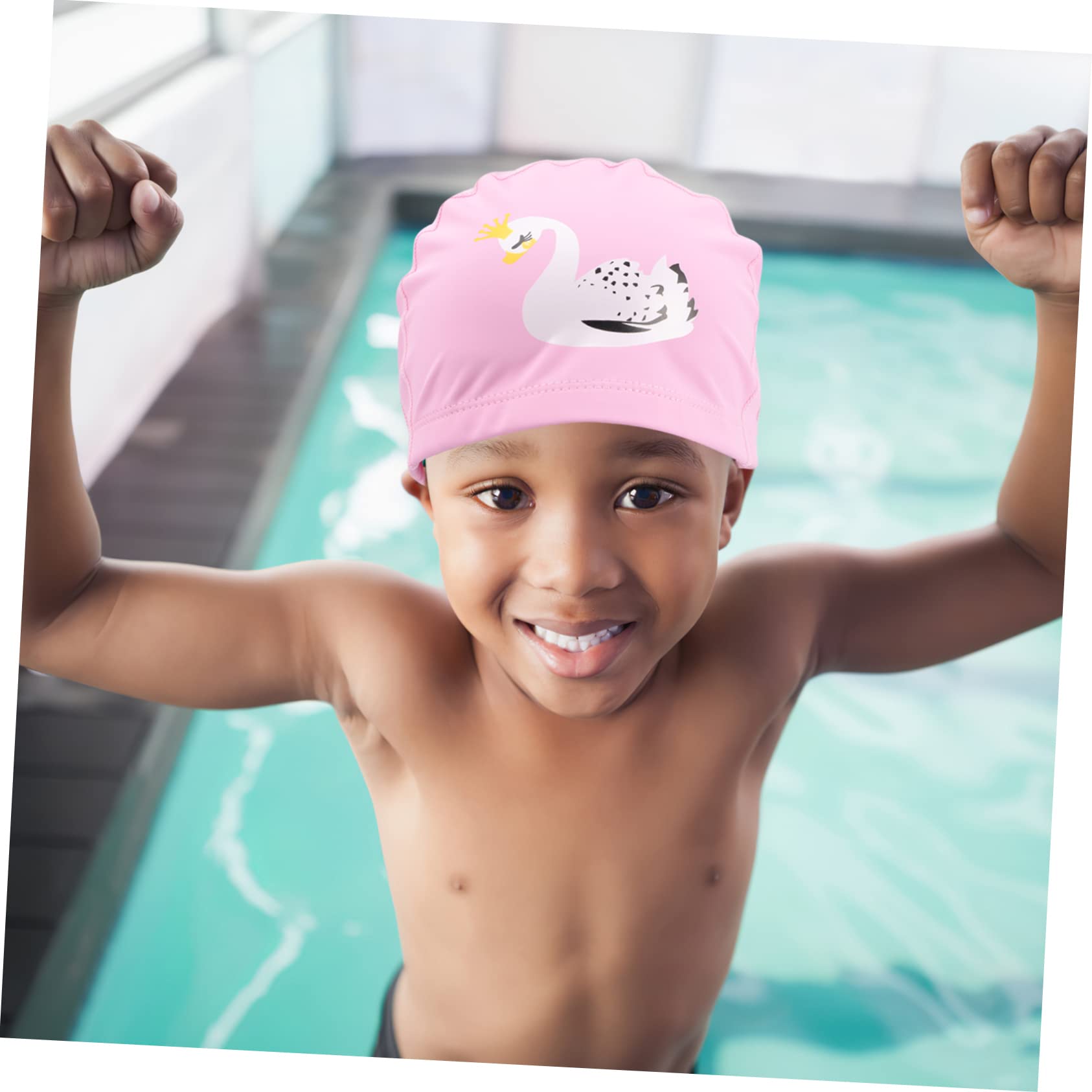 VANZACK Bonnet de Bain Enfant Bonnets de Bain Couvre-tête de Bain élastique Casquette de Bain Bebe Casquette Bain Shower Cap Couvre-Chef de Bain Bonnet de Bain Anti-Bruit PVC