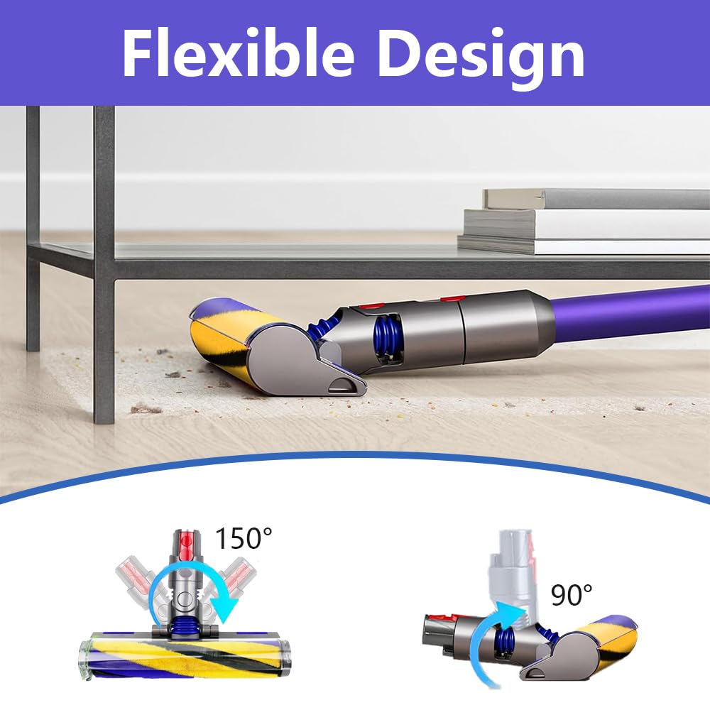 V12 Slim Elektrische Bürste Für Dyson V12 Detect Slim/Digital Slim LED-Leuchten Ersatzteile,Elektrischer LED Fluffy Soft Roller Reinigungskopf Für Dyson V12 Digital Slim