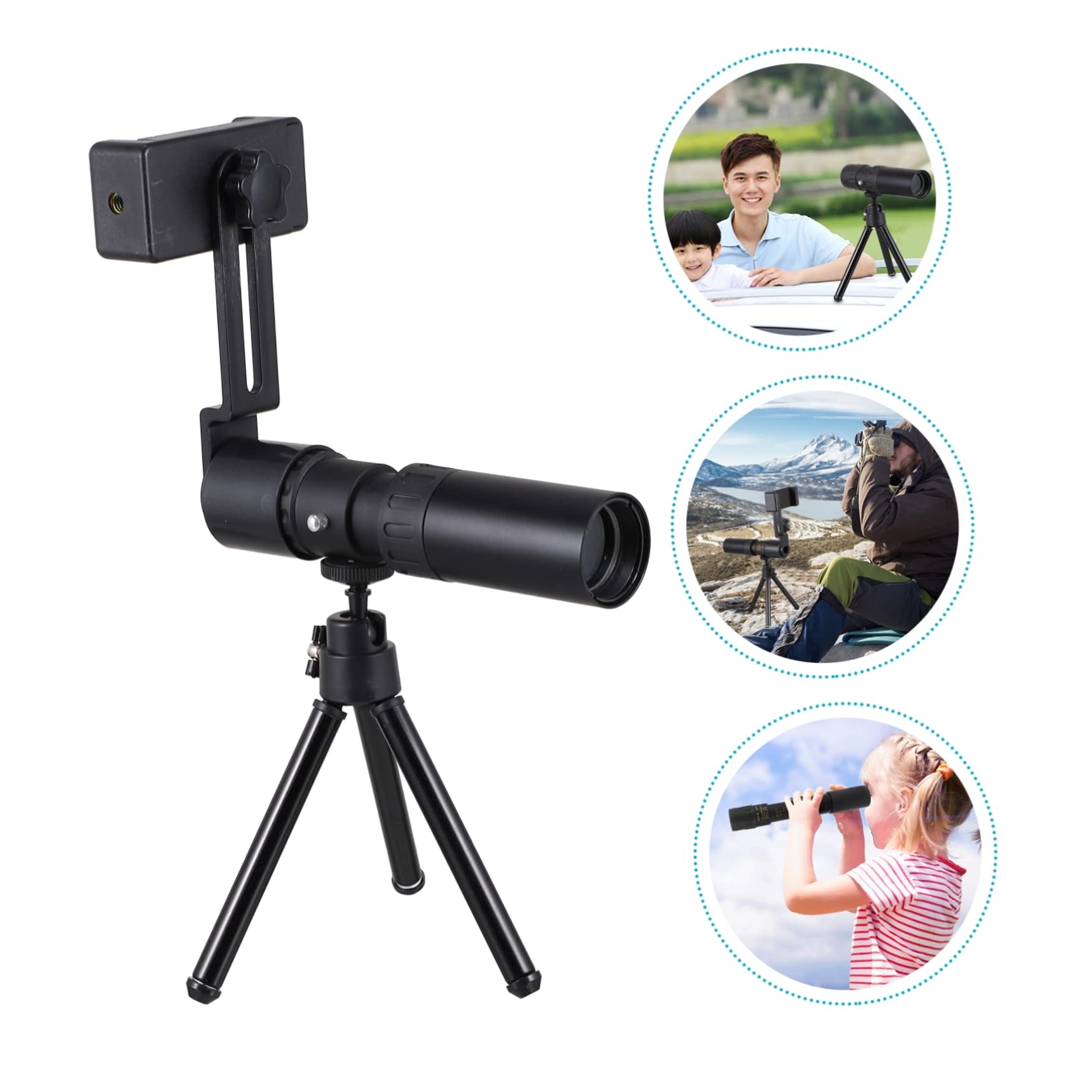 Homoyoyo Telescopio Monocolo Portatile 10-300x40 in Metallo, Oculare Grande, Clip e Treppiede per Viaggio e Fotografia