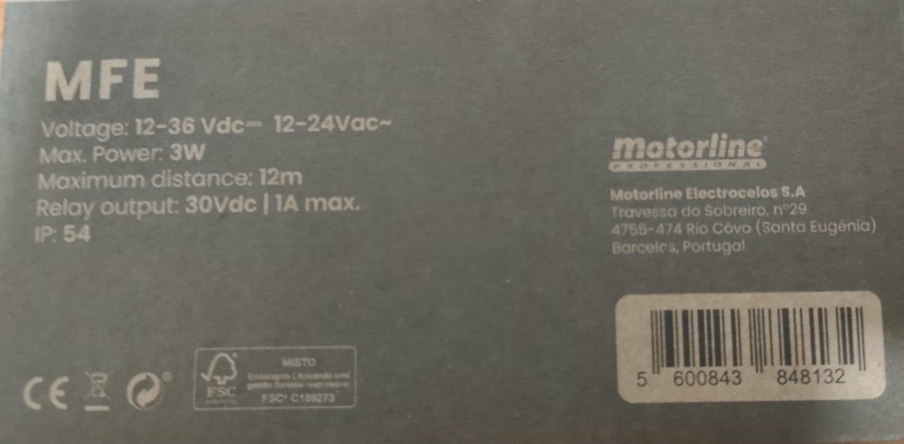 MFE FOTOCÉLULA DE REFLEXIÓN PROFESIONAL CON ESPEJO Y PROTECCIONES, 12 / 24V. UNIVERSAL PARA PUERTA DE GARAJE AUTOMÁTICAS.