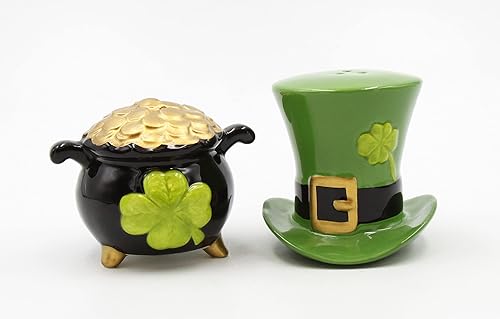 Cosmos Gifts 21024 Sombrero de duende y olla de oro salero y pimentero