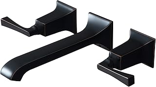 SITGES Bathroom Wall Faucet, Heavy Duty, Brass Constructed Wall Mount Fa...