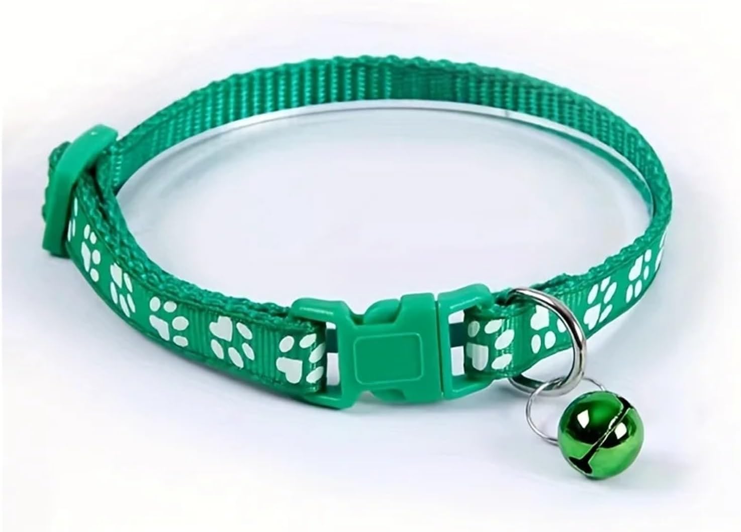 Pet Products Fashion Pet Cats Collar Colorful Pattern Cute Bell Adjustable Collars for Cats Kitten DIY Ring Necklace Pet Accessories Pet Products(Black)
