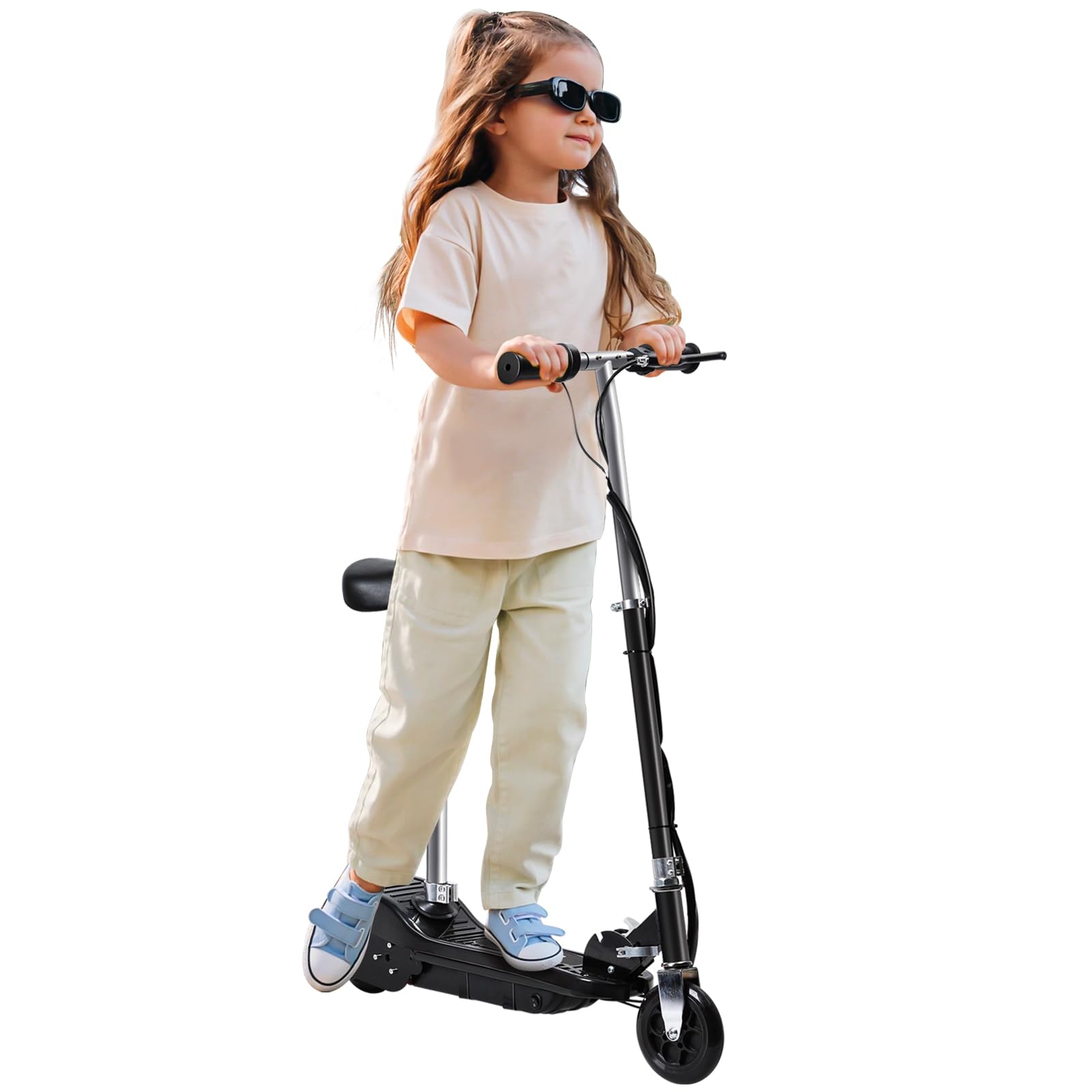 Electric Scooter for Kids and Electric Scooters for Kids 8-12 with Foldable Design LED Light Wheels Thumb Control