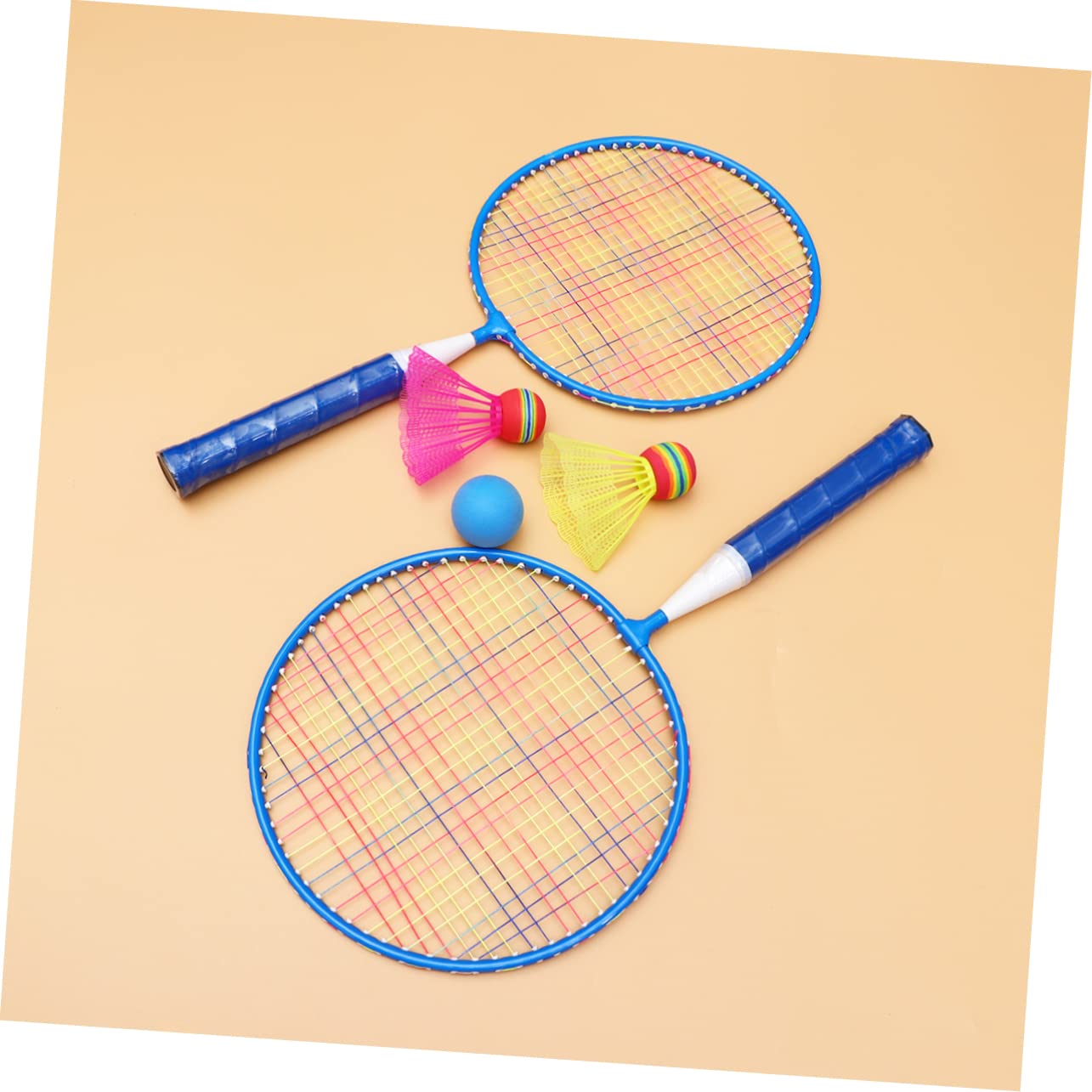 HONMEET Badminton Racket Set for Boys and Girls for Backyards Soft Rackets Nylon Material