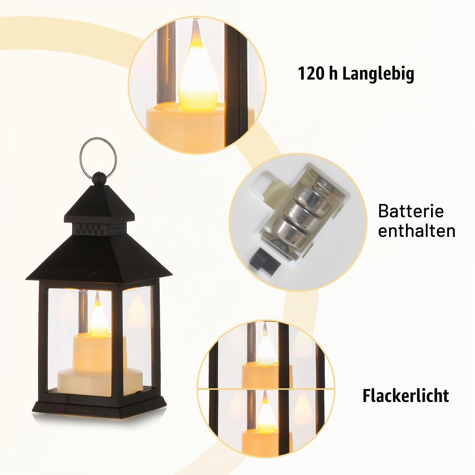 Romadedi Orientalische Mini Laterne Schwarz, 20er Set, Metall | Zum Aufhängen,für Hochzeit, Ramadan, Weihnachten, Garten, Balkon, Outdoor-Bereich und Tischdeko