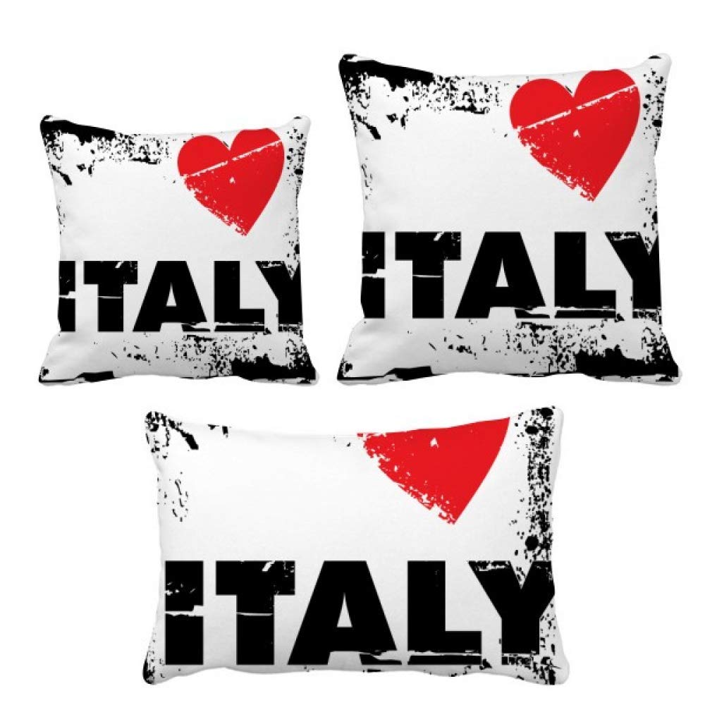 Housse de coussin carrée I Love Italy pour une déco salon italienne