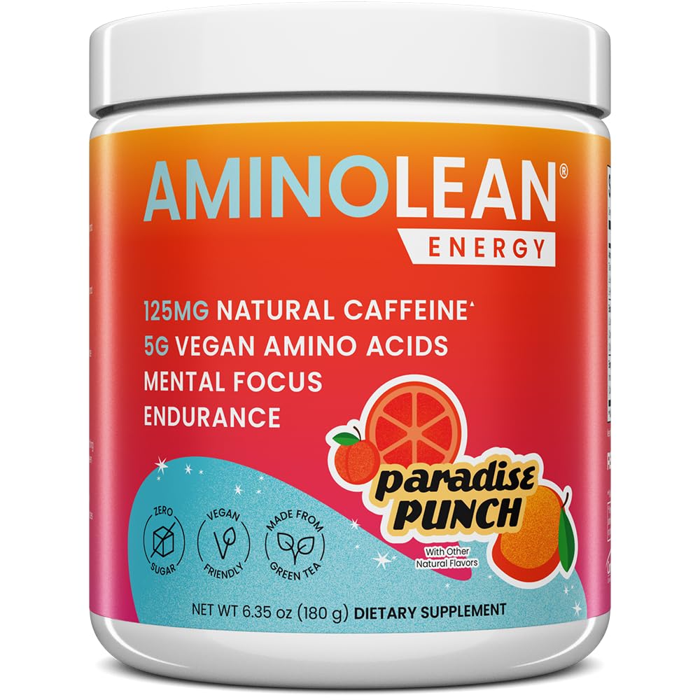 AminoLean Pre Workout Powder - Natural Amino Energy with Vegan Amino Acids